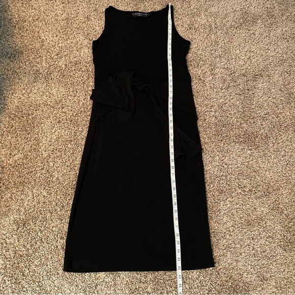 Norma Kamali Tie Waist Little Black Dress Size Medium Cocktail Revolve Jersey - Picture 11 of 15